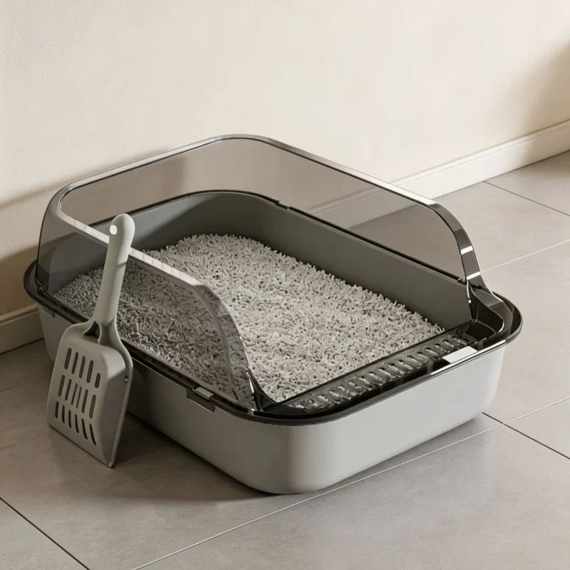 Easy-Clean Cat Litter Box