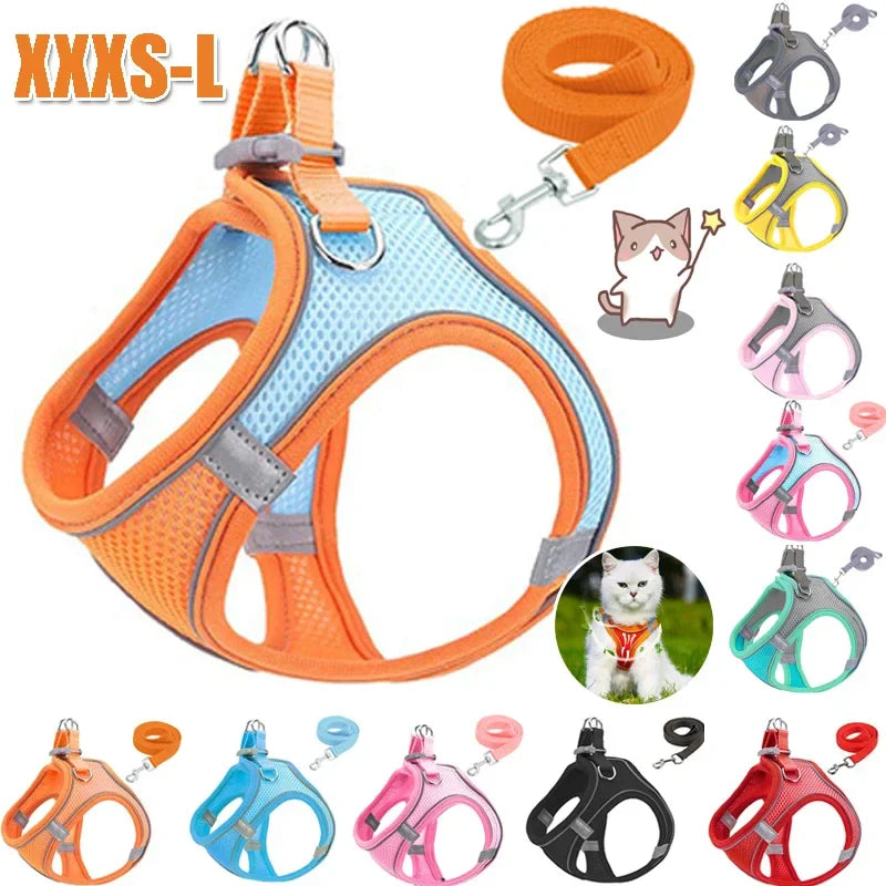 Reflective Pet Harness & Leash